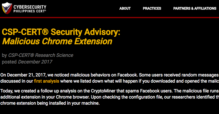 Malicious Chrome Extension